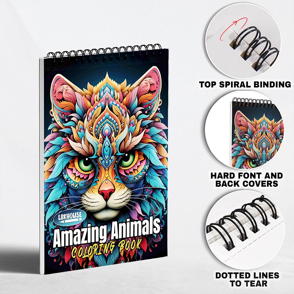 LBKHOUSE Amazing Animals Coloring Pages for Adult
