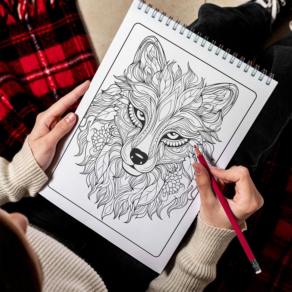 LBKHOUSE Amazing Animals Spiral Bound Coloring Book for Adult