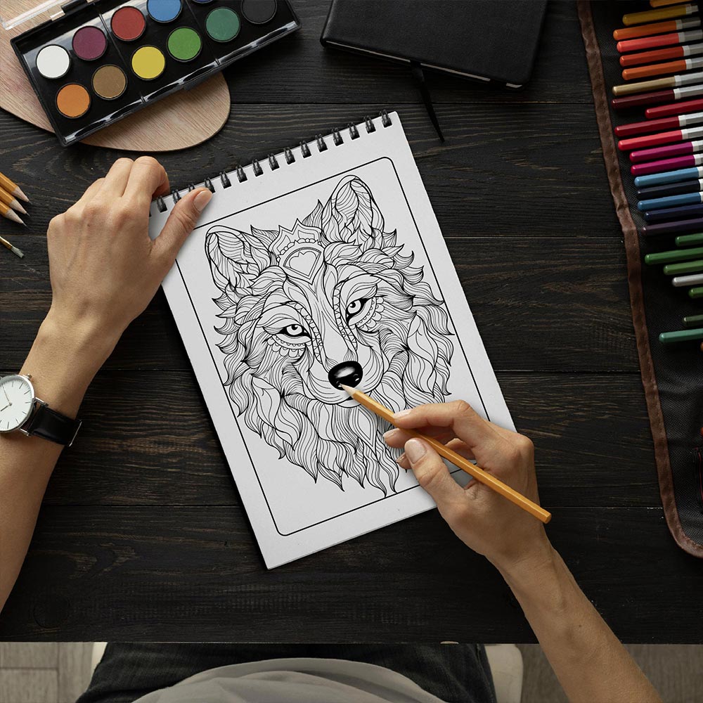 LBKHOUSE Amazing Animals Coloring Book Spiral Bound for Adult