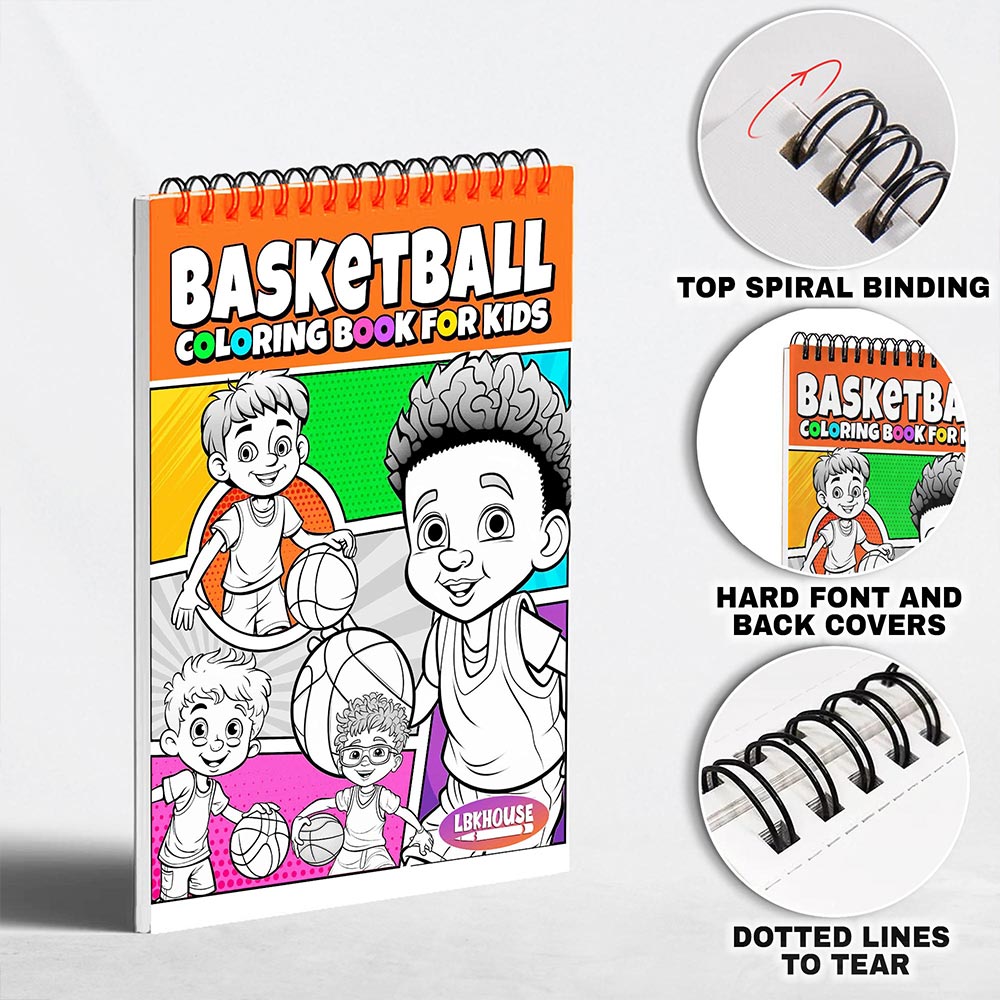 LBKHOUSE Basketball Coloring Pages for Kids