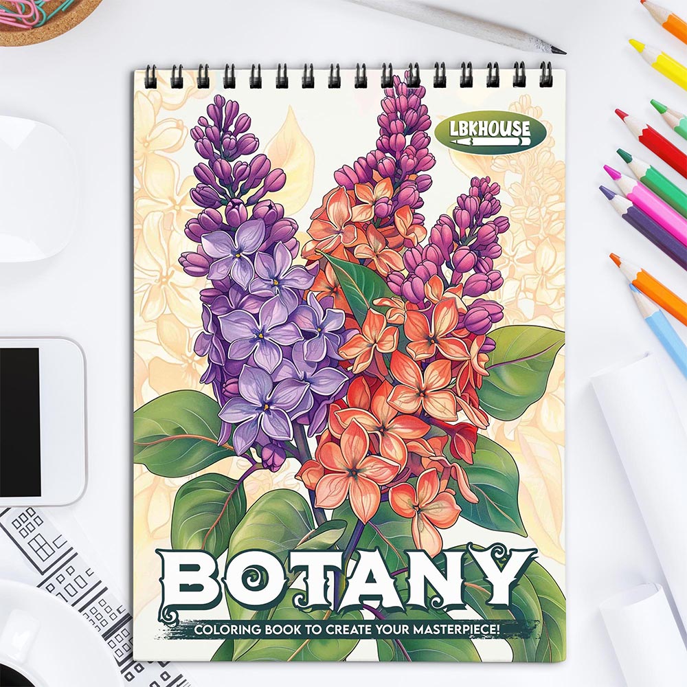 LBKHOUSE Botany Coloring Book for Adult