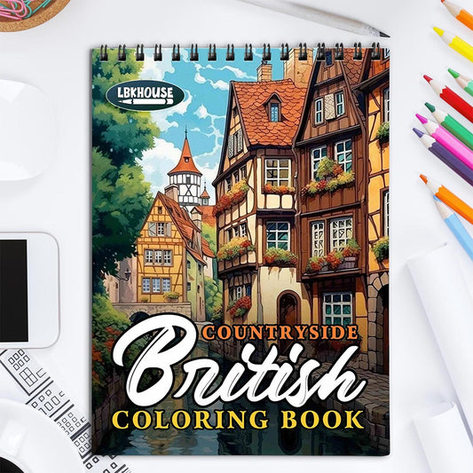 LBKHOUSE British Countryside Coloring Book for Adult