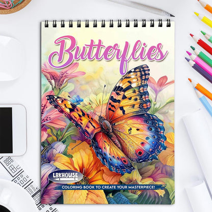 LBKHOUSE Butterflies Coloring Book for Adults