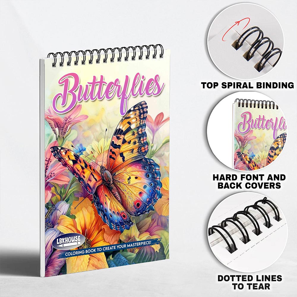 LBKHOUSE Butterflies Coloring Pages for Adults