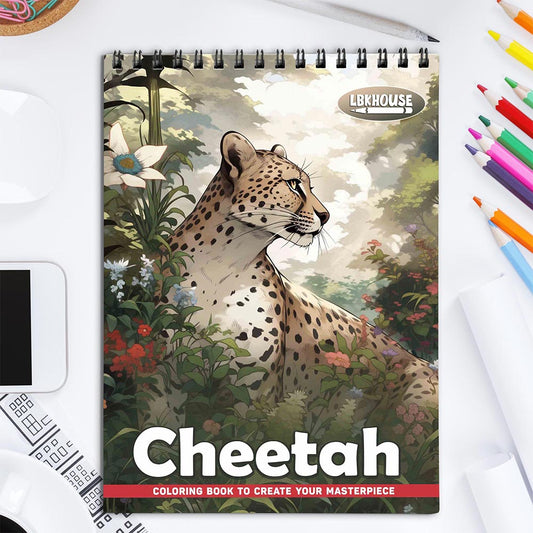 LBKHOUSE Cheetah Coloring Book for Adults