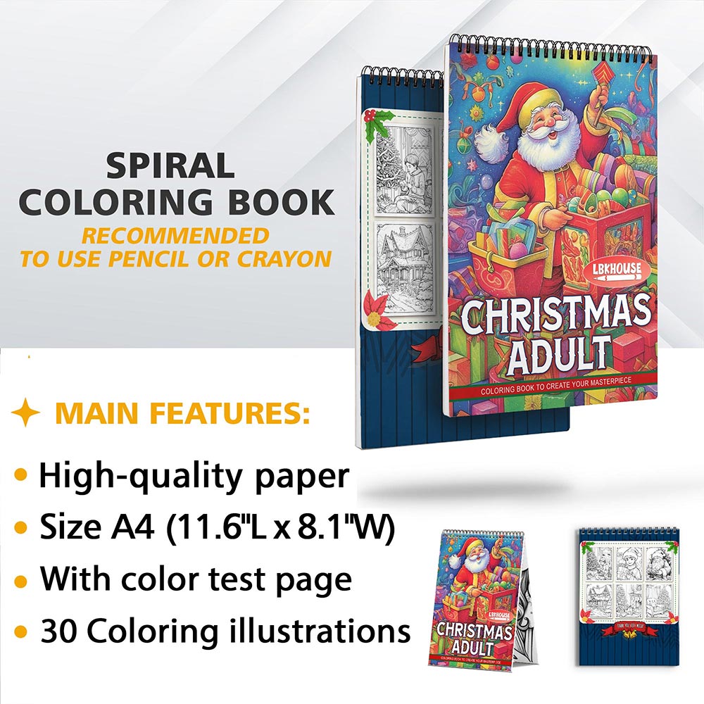 LBKHOUSE Christmas Adult Coloring Sheets for Adult