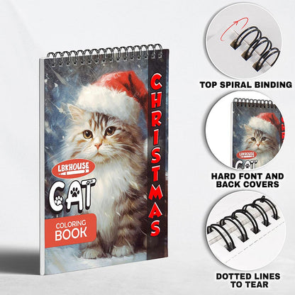 LBKHOUSE Christmas Cat Coloring Pages for Adult