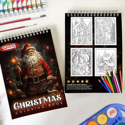 LBKHOUSE Christmas Spiral Coloring Book for Adult