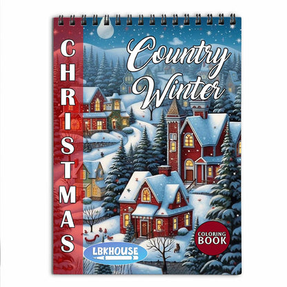 LBKHOUSE Christmas Country Winter Coloring Book for Adult