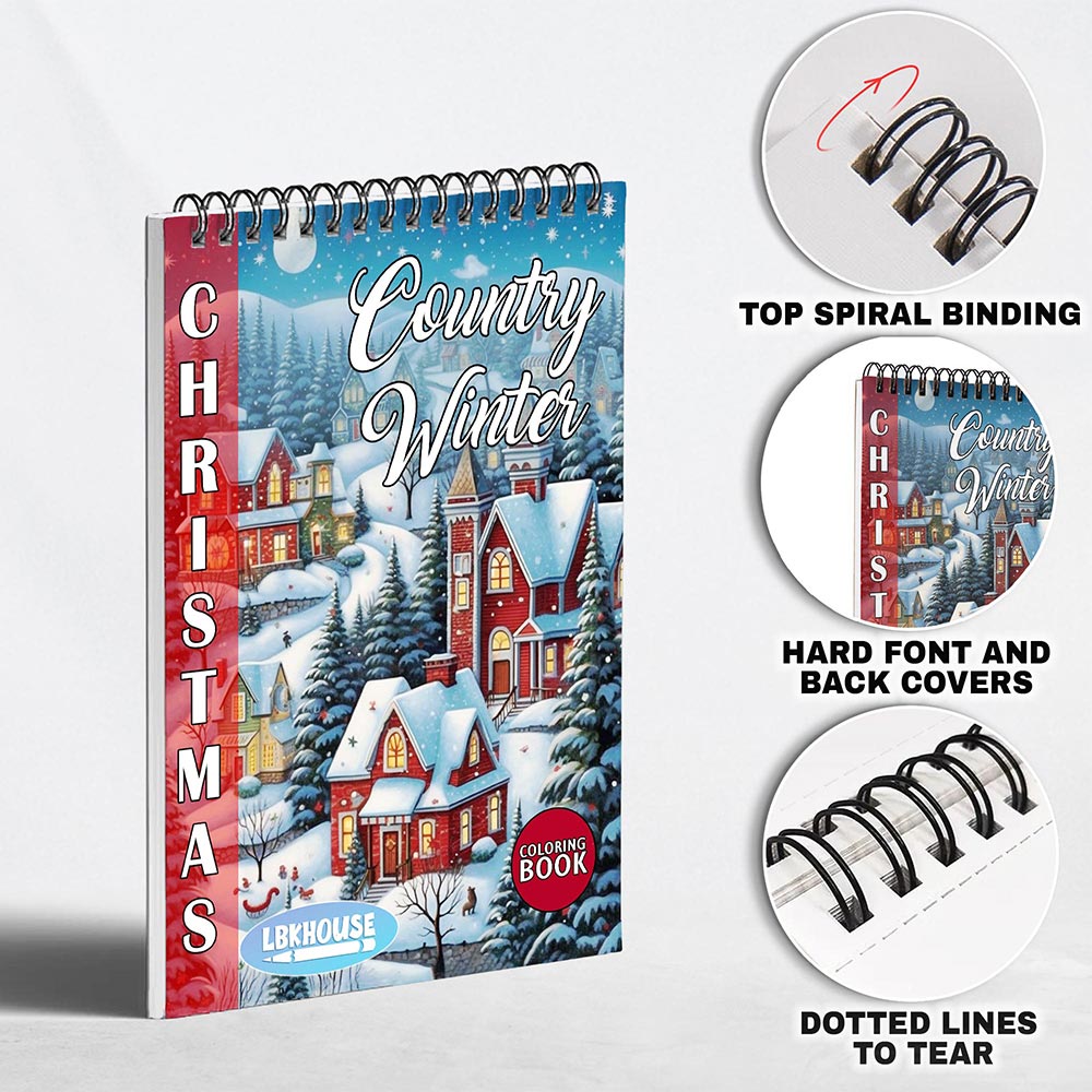 LBKHOUSE Christmas Country Winter Coloring Pages for Adult