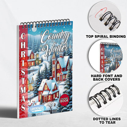 LBKHOUSE Christmas Country Winter Coloring Pages for Adult