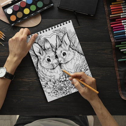 LBKHOUSE Christmas Critters Coloring Book Spiral Bound for Adult