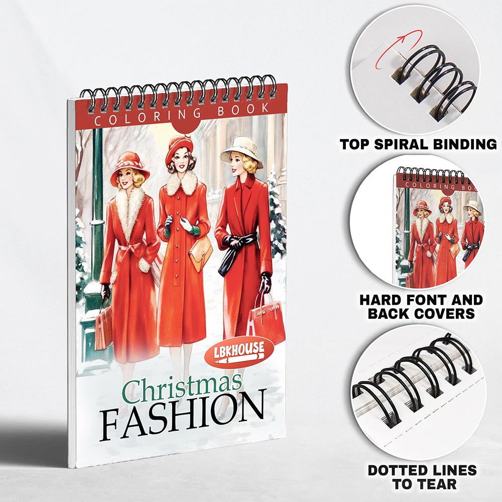 LBKHOUSE Christmas Fashion Coloring Pages for Adult