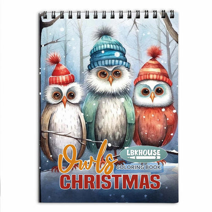 LBKHOUSE Christmas Owls Coloring Book for Adult