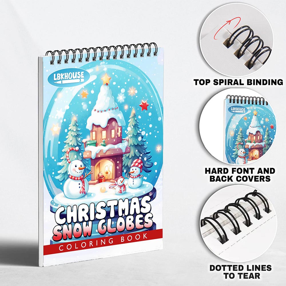 LBKHOUSE Christmas Snow Globes Coloring Pages for Adult