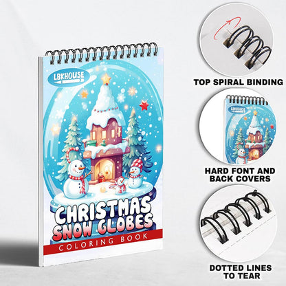 LBKHOUSE Christmas Snow Globes Coloring Pages for Adult