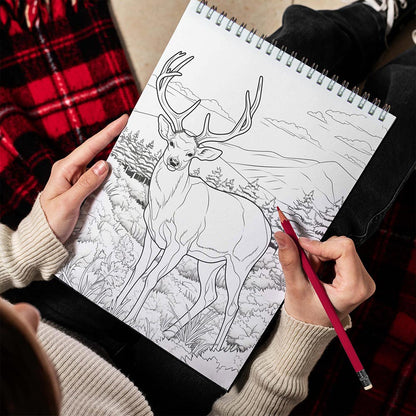 LBKHOUSE Christmas Town Spiral Bound Coloring Book For Adults
