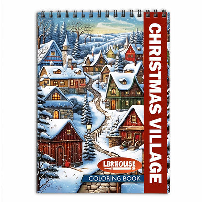 LBKHOUSE Christmas Village Coloring Book For Adults