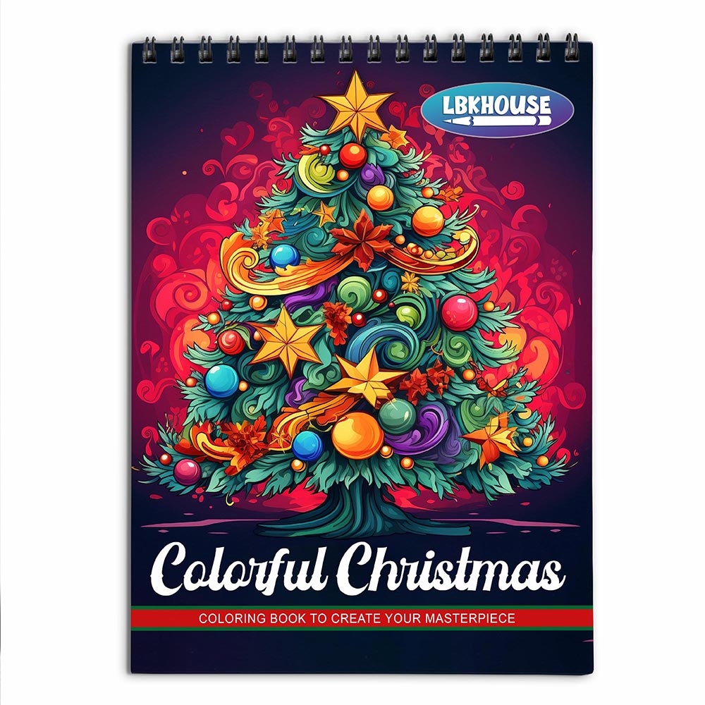 LBKHOUSE Colorful Christmas Coloring Book For Adults
