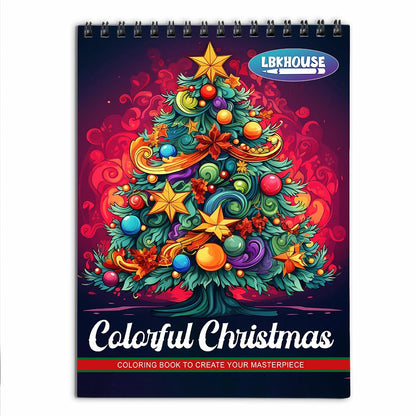 LBKHOUSE Colorful Christmas Coloring Book For Adults