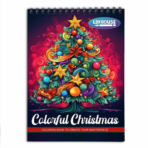 LBKHOUSE Colorful Christmas Coloring Book For Adults
