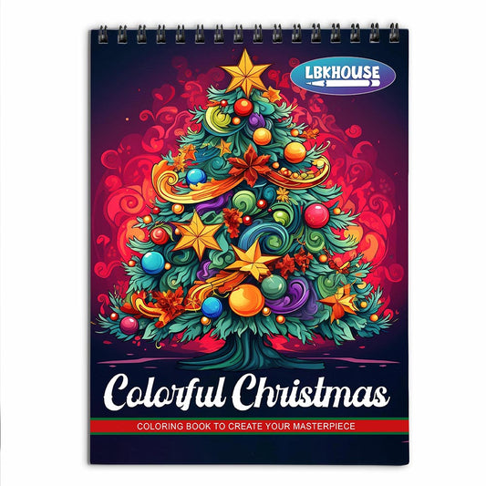 LBKHOUSE Colorful Christmas Coloring Book For Adults