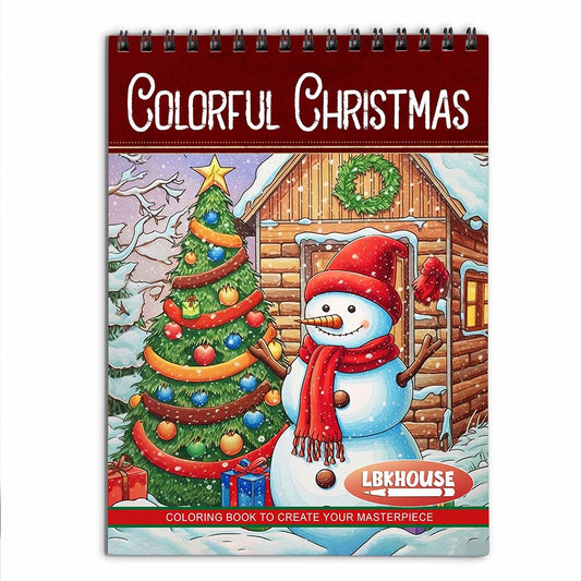 LBKHOUSE Colorful Christmas Coloring Book For Adults