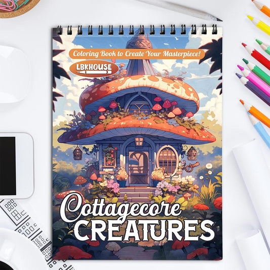 LBKHOUSE Cottagecore Creatures Coloring Book for Adult