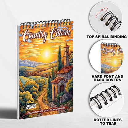 LBKHOUSE Country Charm Coloring Pages for Adults