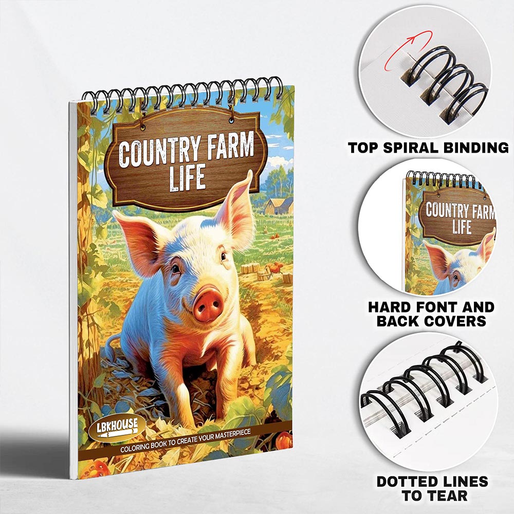 LBKHOUSE Country Farm Life Coloring Pages for Adult