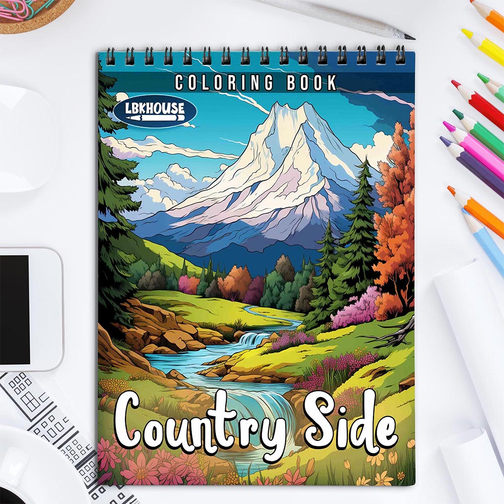 LBKHOUSE Country Side Coloring Book for Adult