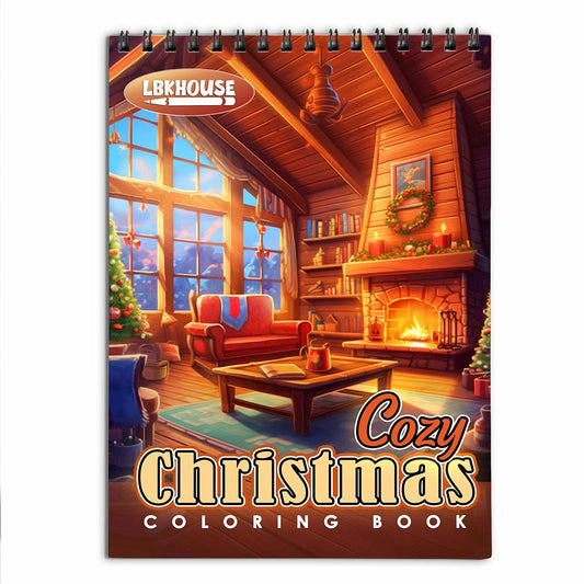 LBKHOUSE Cozy Christmas Coloring Book for Adults
