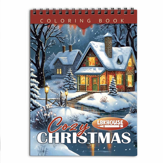 LBKHOUSE Cozy Christmas Coloring Book for Adults
