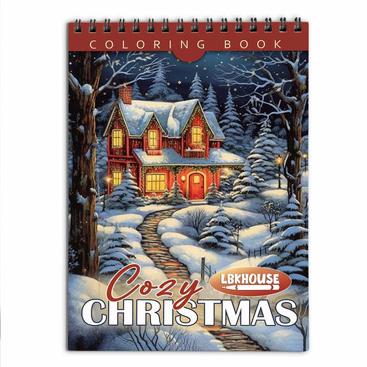 LBKHOUSE Cozy Christmas Coloring Book for Adults