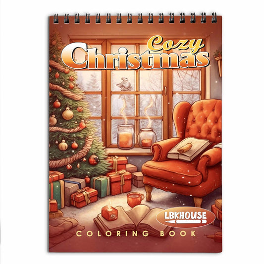 LBKHOUSE Cozy Christmas Coloring Book for Adults