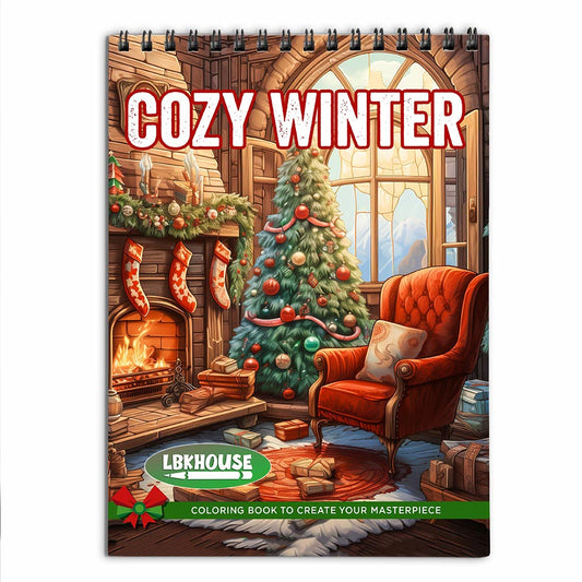 LBKHOUSE Cozy Winter Coloring Book for Adults