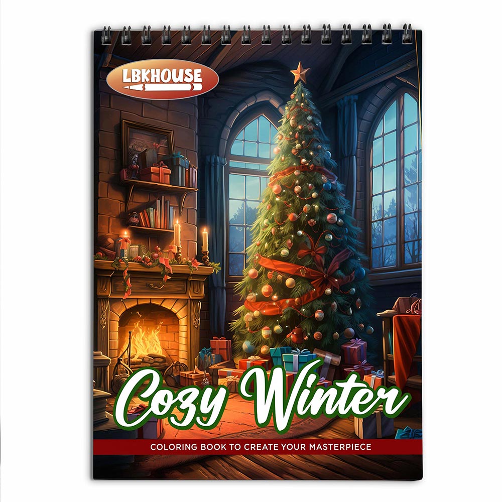 LBKHOUSE Cozy Winter Coloring Book for Adults