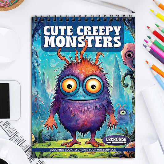 LBKHOUSE Cute Creepy Monsters Coloring Book for Adult