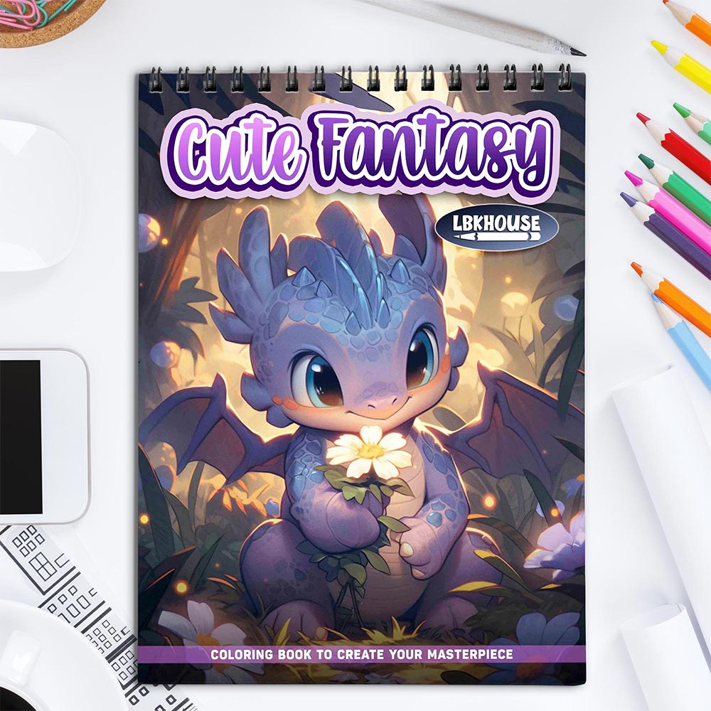 LBKHOUSE Cute Fantasy Coloring Book for Adult