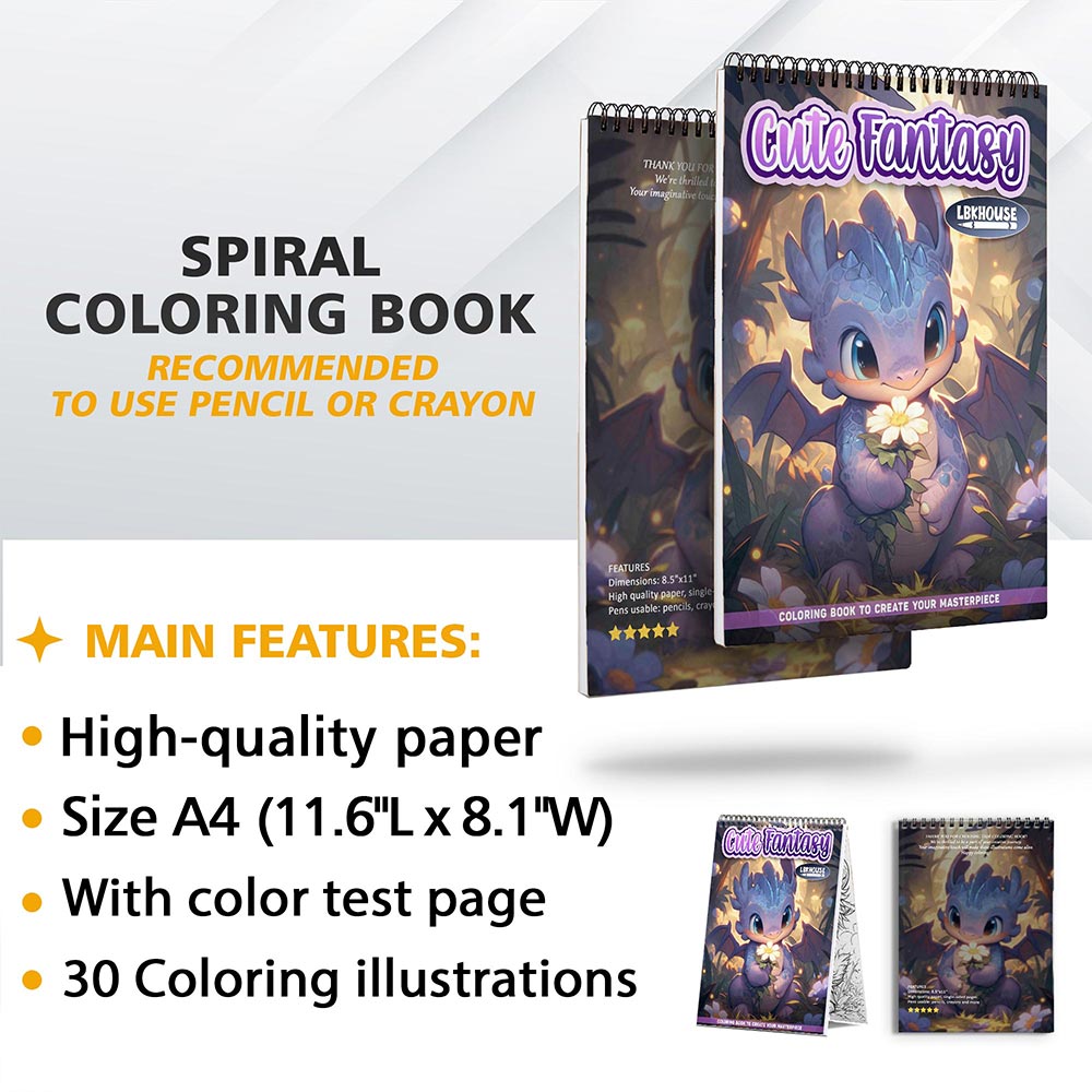 LBKHOUSE Cute Fantasy Coloring Sheets for Adult