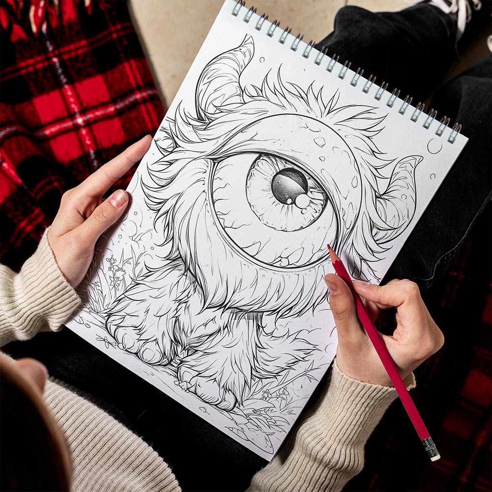LBKHOUSE Cute Fantasy Spiral Bound Coloring Book for Adult