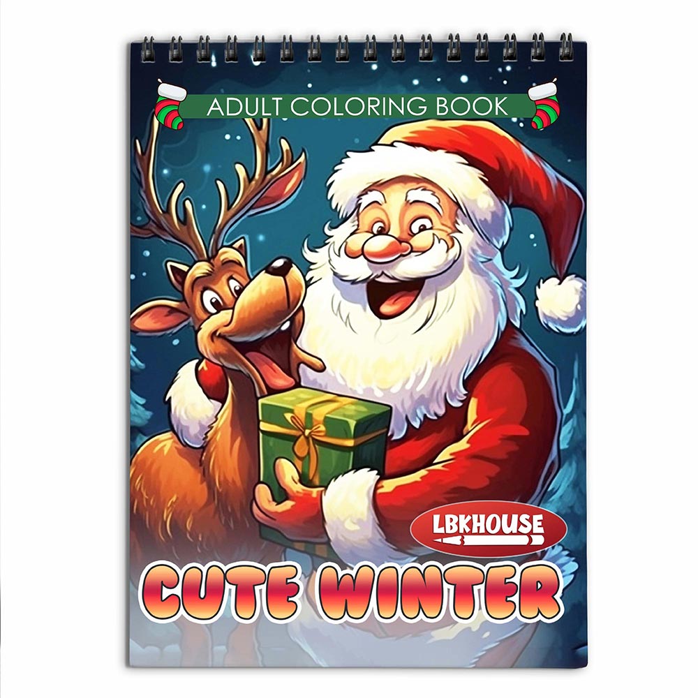 LBKHOUSE Cute Winter Adult Coloring Book for Adult