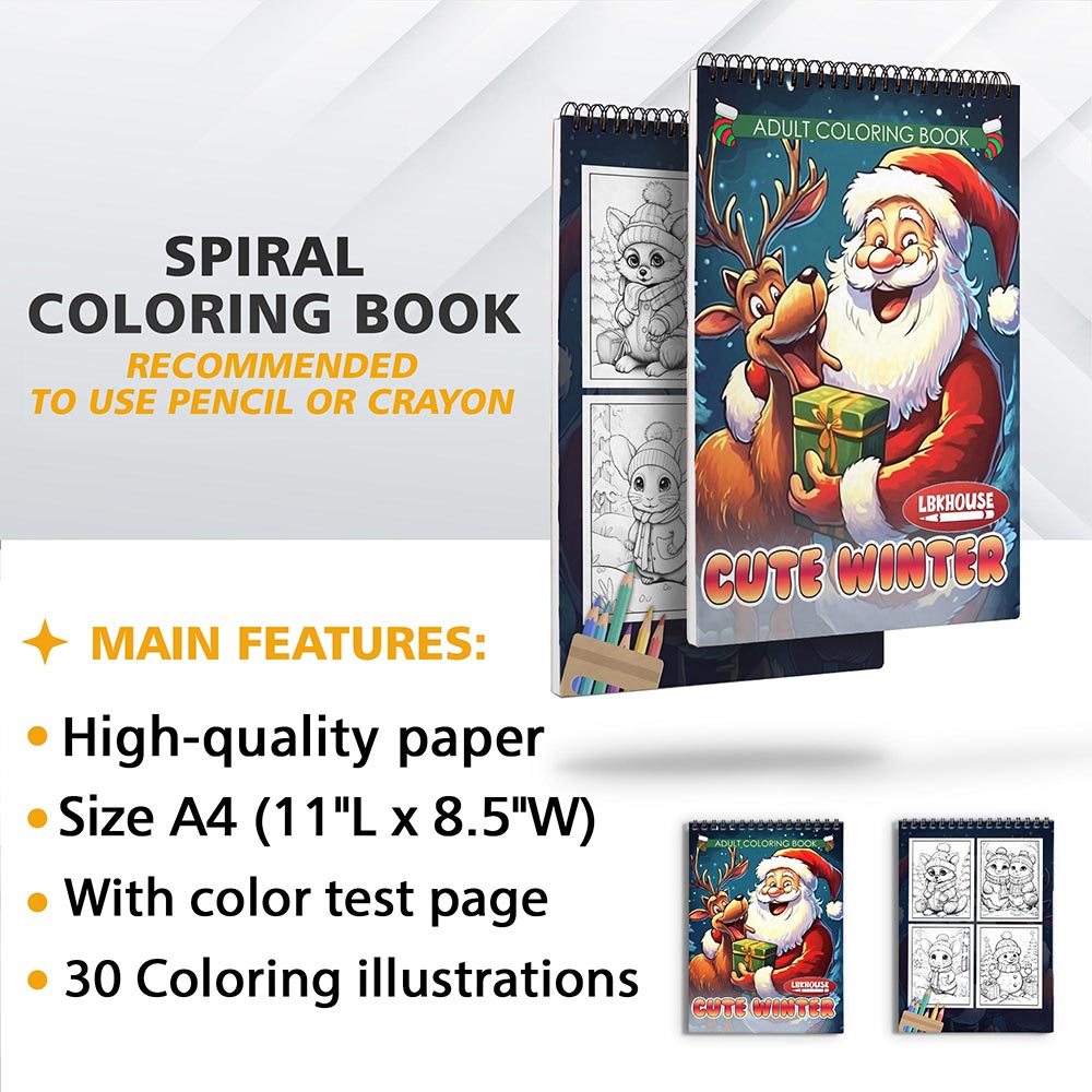 LBKHOUSE Cute Winter Adult Coloring Sheets for Adult