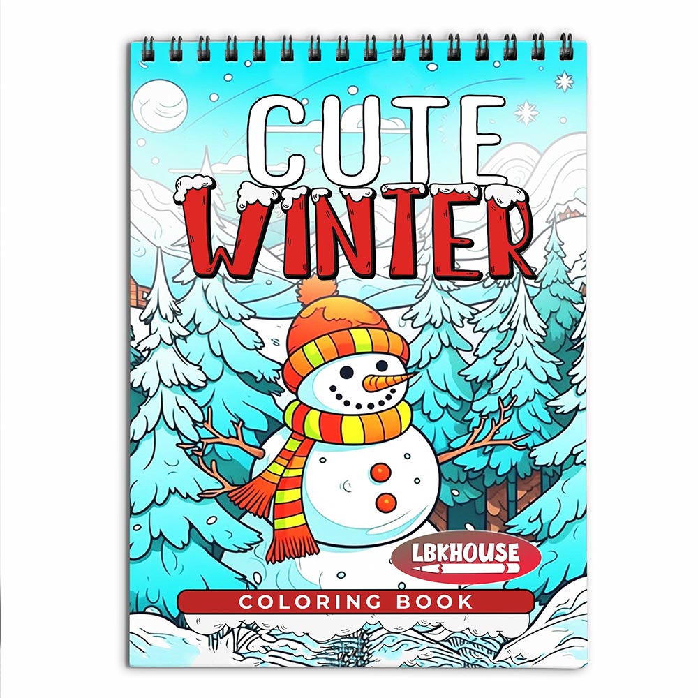 LBKHOUSE Cute Winter Coloring Book for Adults