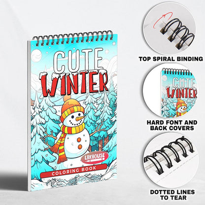LBKHOUSE Cute Winter Coloring Pages for Adults