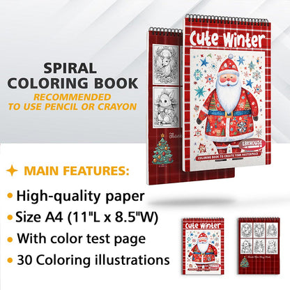 LBKHOUSE Cute Winter Coloring Sheets for Adults