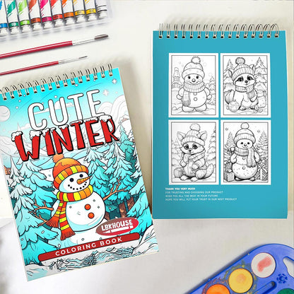LBKHOUSE Cute Winter Spiral  Coloring Book for Adults