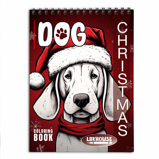 LBKHOUSE Dog Christmas Coloring Book for Adult