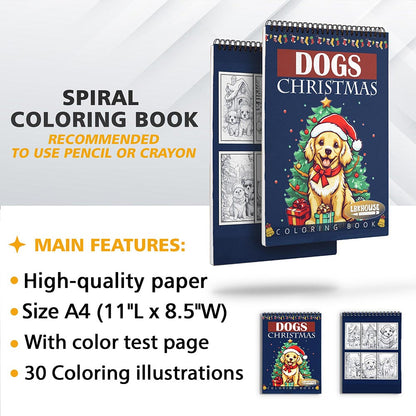 LBKHOUSE Dogs Christmas Coloring Sheets for Adult