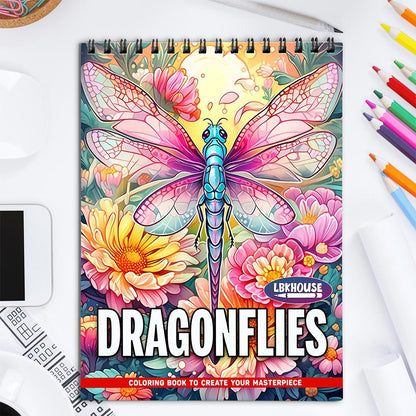 LBKHOUSE Dragonflies Coloring Book for Adults